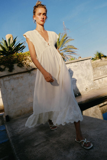 VESTIDO COMBINADO PUNTO